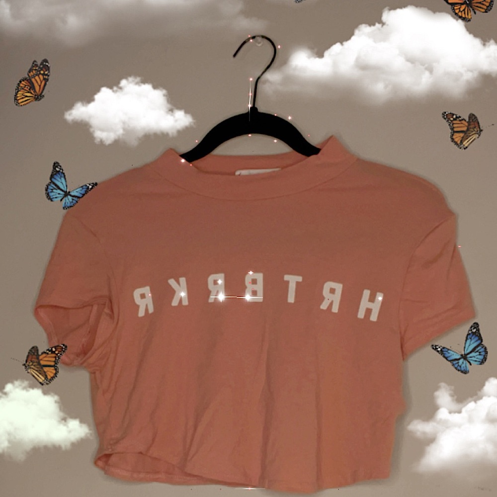 Blush Pink Heartbreaker crop top
